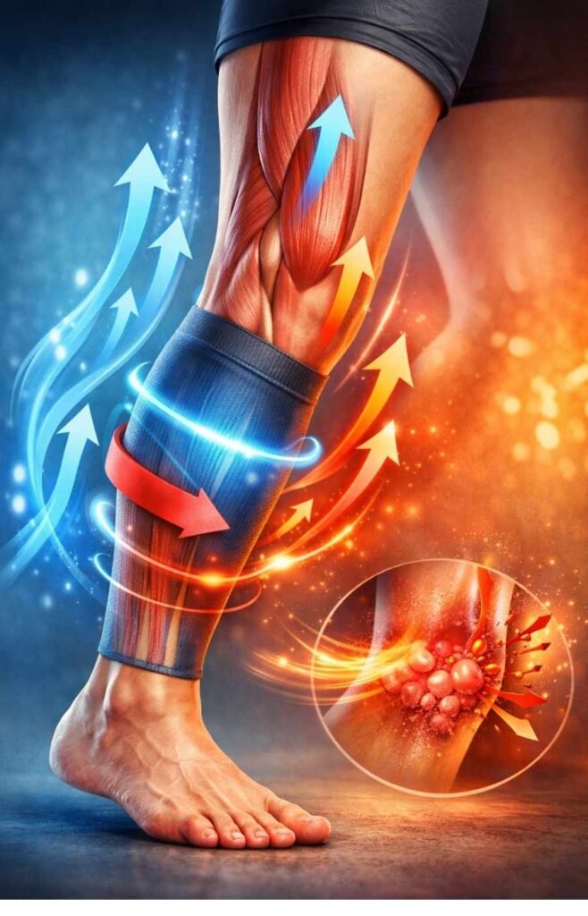 How compression therapy supports muscle recovery and circulation.