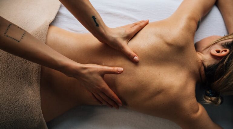 A relaxing massage therapy session focused on wellness and soft tissue recovery